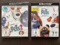 Pets 2 (Teil 2 und 1), (4K Ultra-HD + Blu-ray Zustand Wie Neu! Aus Sammlung