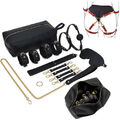 leder-BDSM-Bondage-Kits-Handschellen-Knöchel-manschetten-Kragen-Knebel--Set-