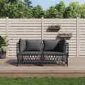 Garten Lounge Set mit Kissen Gartenmöbel Sofa Garnitur Sitzgruppe Stahl vidaXL