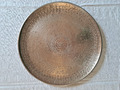 Präsentierteller Metall schlichtes silberfarbenes Design hand made 38cm Tablett