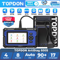 2024 TOPDON AD600S Profi KFZ Diagnosegerät Auto OBD2 Scanner TPMS EPB SAS ABS