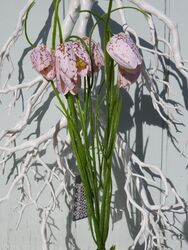 Schachbrettblumen Bund Rosa Creme Kunstblume Frühling Deko Landhaus Shabby H.42