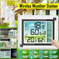 Wetterstation mit 1-3x Sensor LCD Farb Display Großer Bildschirm Uhr Hygrometer