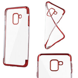 Bumper Plating Soft TPU Handy Case Etui Hülle Tasche Rot Für Samsung Galaxy A60 