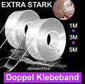 Doppelseitiges NANO Klebeband Tape beidseitig Extra Stark Wasserfest Bad Küche ✔