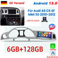 Für Audi A6 C6 4F MMI 3G 2010-2012 Carplay Android13 Autoradio GPS NAVI AUX 128G