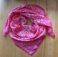 Codello Carré leichtes Tuch Paisley Blumen 100% Seide Pink