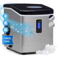 Top Eiswürfel Maschine Gastro Eiswürfel Zubereiter Icemaker Schwarz 13KG/Tag