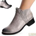 Damen Boots Chelsea Boots Stiefeletten Booties Stiefel Damenschuhe Glitzersteine