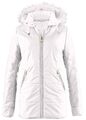 Steppjacke mit Kapuze Gr. 42 Ecrú Damen Stepp-Jacke Parka Winterjacke Mantel Neu