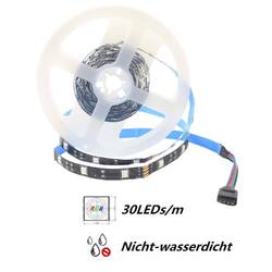 RGB Led Streifen Stripe Wasserdicht 1m 5m 10m Band Leiste 5050SMD Lichtband 12VDHL Kostenloser Versand✔44keys Fernbedienung✔Netzteil