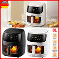 Heißluftfritteuse 8L Fritteusen Friteuse Airfryer Backofen Fritteuse Grill 1800W