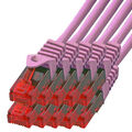 10 x 10m LAN Kabel Gigabit Netzwerkkabel Patchkabel pink Netzwerk DSL CAT5