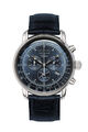 Zeppelin  " 100 Jahre " Herrenuhr Quarz Chronograph Blau  76803 mit Lederarmband