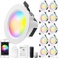 1-20x LED Einbaustrahler RGB+WW+CW 5W Bluetooth Einbauleuchte Decke Dimmbar Spot