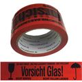 36x Rolle -Vorsicht Glas 66 x 48mm Klebeband Paketband Packband Kleberolle 45µm