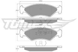 Bremsbelagsatz Scheibenbremse TOMEX Brakes TX 10-83 für GFJ FORD FIESTA 3