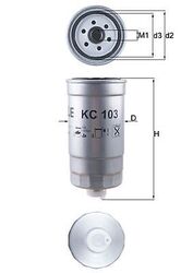 MAHLE Kraftstofffilter KC 103 für ALFA ROMEO  passend für FIAT LANCIA