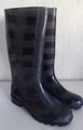 Modische Damen Wetterstiefel Gummistiefel Regenstiefel Kariert Blau Gr.41 NEU 