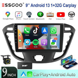 9" Autoradio DAB+ Carplay Android 13 32G GPS KAM Für Ford Transit Custom 12-21