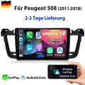 Carplay Für Peugeot 508 2011-2018 9"Android 12 Autoradio GPS Navi WIFI BT 2+32GB