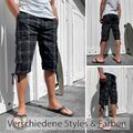 Herren 3/4 Bermuda Cargo Capri-Hose kurze Hose Herren-Shorts knielang Gr M-6XL