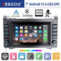 Für Mercedes A B Klasse W169 W245 906 Vito W639 Carplay Autoradio Android 12 GPS