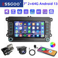 Android 13 64G DVR KAM CarPlay Autoradio GPS SWC Für VW GOLF 5 6 Polo 6R Passat