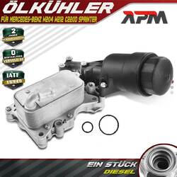 Ölfiltergehäuse Ölkühler + Ölfilter für Mercedes-Benz W204 W205 W212 B906 W447