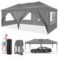 Pavillon 3x3/6m Faltpavillon Gartenzelt Partyzelt Festzelt Faltbar Wasserdicht