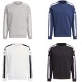 adidas Pullover Sweater Sweatshirt Rundhals für Herren 3 Streifen schwarz