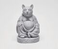 Deko Figur Katzen-Buddha Katze Cat, Unikat & Geschenk (3D Druck) *10cm*