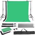 Fotostudio Hintergrundsystem 3 Hintergrund 2.6x3m Stativ Fotografie Video+Tasche