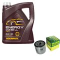 MANN-FILTER Ölfilter 5L MANNOL 5W-30 Energy für VW UP 1.0 Polo Skoda Fabia