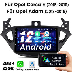 Carplay Für Opel Corsa E 2015-2019 9"Android 12 Autoradio GPS Navi WIFI BT 2+32G