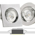 LED Einbau Strahler Decken Leuchten Set extra flach ET 35 mm 230V 5W nd AL-BUC