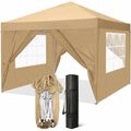 Pavillon 3x3/6m Wasserdicht Faltbar Zelt Bierzelt Faltpavillon Partyzelt Festzel