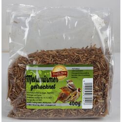 4x 400g getrocknete Mehlwürmer Futter für Nager Reptilien Wildvögel Fische 1,6kg