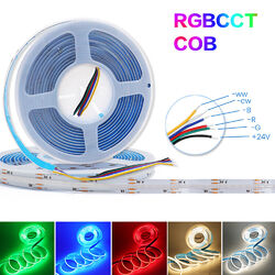 0.5-5m RGB+CCT COB LED Streifen Leiste Band Stripe Lichterkette Keine Lichtpunkt