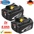 2X für Makita  Akku 18V 6,0Ah BL1860B BL1850B BL1840B BL1830B LXT Li-ion