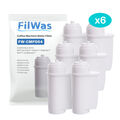 6x FILWAS Wasserfilter Kartuschen 6 Pack kompatibel mit EQ6 EQ6 Plus EQ7 EQ8 EQ9