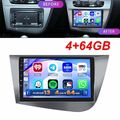 4+64GB Android 13 Carplay Autoradio GPS Wifi BT für Seat Leon MK2 1P1 2005-2012