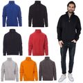 Herren Sweatshirt Pullover halber Reißverschluss Jumper Troyer Kragen Pulli