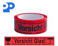 6x Klebeband 48my Vorsicht Glas Rot 48mm x 66m Packband Paketband Kleberollen XP