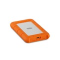 LACIE Rugged USB-C Festplatte, 4 TB HDD, 2,5 Zoll, extern, Silber/Orange