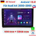 6+128GB Carplay Android13.0 Autoradio GPS NAVI BT SWC DAB+ Für Audi A4 2000-2009