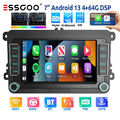 Autoradio 4+64G Android 13 7" Carplay Für VW Golf 5 6 Touran Polo GPS Navi BT AM