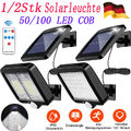 56/100LED COB Solarleuchte Solarlampe mit Bewegungsmelder Außen Sensor Strahler