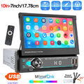 1DIN 7" Flip Autoradio Touch Screen Bildschirm Bluetooth USB SD MP5 Player Radio