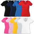 FRUIT OF THE LOOM DAMEN T-SHIRT V-NECK VALUEWEIGHT V-AUSSCHNITT LADY-FIT XS-XXL